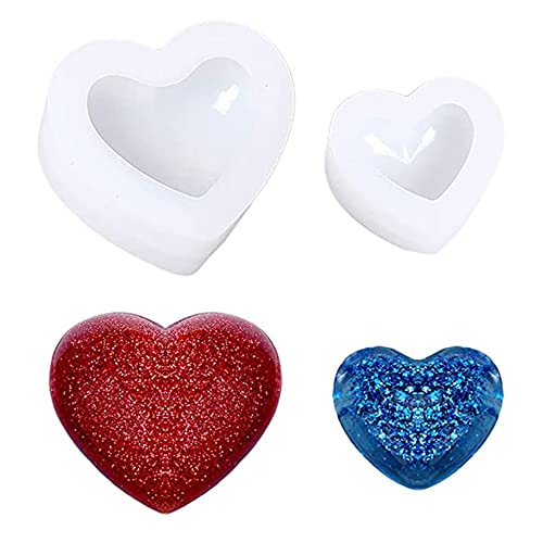 MaoNativey Herzförmige Silikonform, 2 Stück 3D Liebe Herzform Silikonform Geometrisches Herz Silikonform aus Epoxidharz für DIY hausgemachte Seifen MaoNativey Herzförmige Silikonform, 2 Stück 3D Liebe Herzform Silikonform Geometrisches Herz Silikonform aus Epoxidharz für DIY hausgemachte Seifen von MaoNativey
