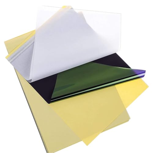 Transferpapier Tattoo Papier, 20 Blatt A4 Schablonenpapier für Tattooing, Tattoo Papier Kohlepapier,Stencil Papier, Matrizenpapier, Thermoschablonenpapier mit Professioneller für Tätowierung von MaoNativey