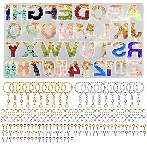 MaoXinTek Resin Buchstaben Silikonform, 221pcs Epoxidharz Formen Anzahl Resin Mold, Rückwärts Alphabet Harz Gießform Kit für Schlüsselbund Anhänger DIY Dekoration MaoXinTek Resin Buchstaben Silikonform, 221pcs Epoxidharz Formen Anzahl Resin Mold, Rückwärts Alphabet Harz Gießform Kit für Schlüsselbund Anhänger DIY Dekoration von MaoXinTek