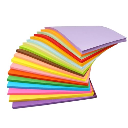 100 Blatt farbiges Papier A4, verschiedene Farben, A4-Papier, handgemachte Kopierpapiere, Pastellpapier, bunte Projekte, Origami, Pa-per zum Basteln, Dekorieren, Skizzieren, Schneiden, DIY Kunst von Maobeez