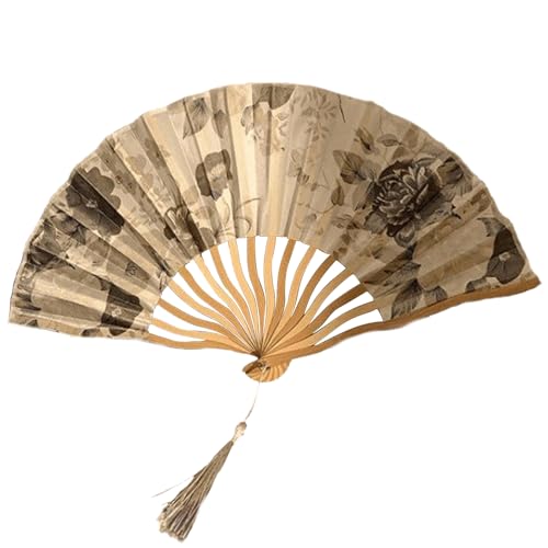 Maodom Faltbarer Handfächer - Klassischer Klapperfächer Im Retro-Look,Handlicher Fächer Für Sommerfrische Bei Reisen Hochzeiten Festivals Und Open-Air-Events von Maodom