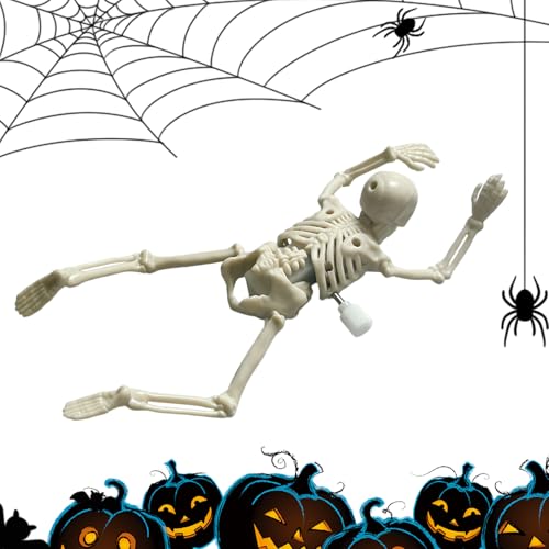 Maodom Skelett Spielzeug für Kinder - Aufziehbare Skelett Halloween Deko | Schaurige Schreibtisch Deko Für Party Wohnzimmer Büro Kinder Mädchen von Maodom