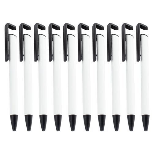 Maouira Druckkugelschreiber mit Wärmeübertragung, Sublimations-Stift, blanko für vollen Druck, Kugelschreiber, Schulbedarf, 10 Stück von Maouira