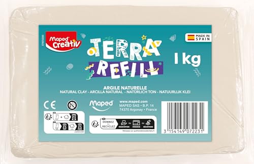 Maped - Nachfüll-Ton TERRA POTTERY - 1 kg natürliche Tonerde - für Töpferscheibe TERRA POTTERY 907220 Maped - Nachfüll-Ton TERRA POTTERY - 1 kg natürliche Tonerde - für Töpferscheibe TERRA POTTERY 907220 von Maped CREATIV