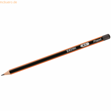 12 x Maped Bleistift Black'Peps Classic B dunkelgrau/orange von Maped