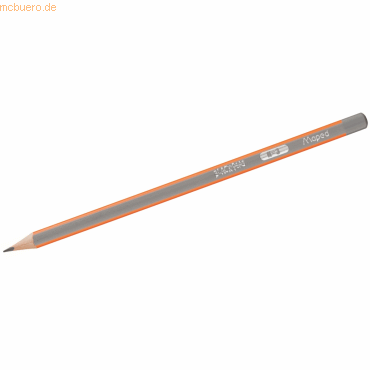 12 x Maped Bleistift Black'Peps Classic H dunkelgrau/orange von Maped