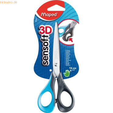 12 x Maped Schere Sensoft 16 cm farbig sortiert auf Testkarte 12 x Maped Schere Sensoft 16 cm farbig sortiert auf Testkarte von Maped
