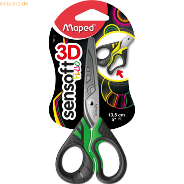 12 x Maped Schere Sensoft Fluo 13 cm farbig sortiert 12 x Maped Schere Sensoft Fluo 13 cm farbig sortiert von Maped