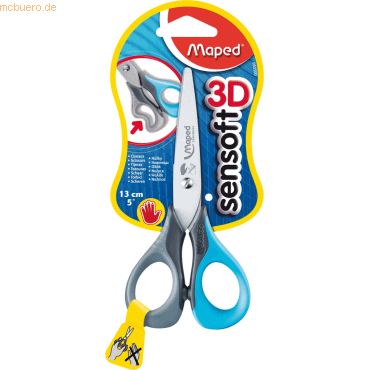 12 x Maped Schere Sensoft Linkshänder 13 cm farbig sortiert 12 x Maped Schere Sensoft Linkshänder 13 cm farbig sortiert von Maped