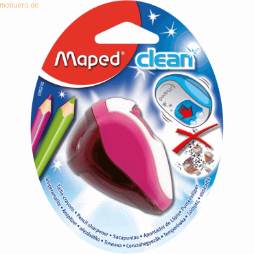 20 x Maped Spitzer mit Auffangbehälter Clean 2 Stiftgrößen farbig sort von Maped