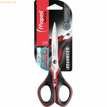 24 x Maped Schere Advanced Gel 17 cm schwarz/rot auf Blisterkarte 24 x Maped Schere Advanced Gel 17 cm schwarz/rot auf Blisterkarte von Maped