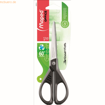 24 x Maped Schere Essentials Green 17 cm schwarz auf Blisterkarte 24 x Maped Schere Essentials Green 17 cm schwarz auf Blisterkarte von Maped