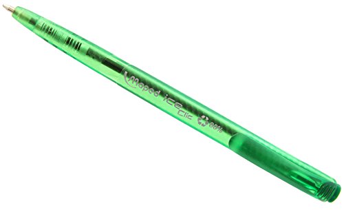 Kugelschreiber Green Ice Clic grün, Box mit 12 Stück von Maped