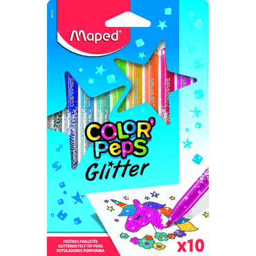 MAPED Faserschreiber Color'Peps Glitter - 10er Kartonetui. von Maped
