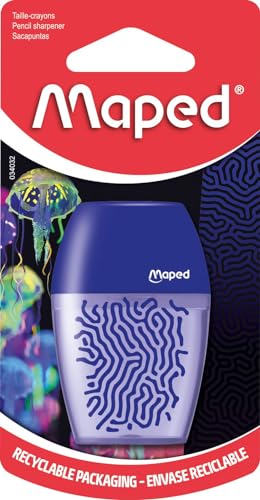 Maped 034032 - Bleistift-Anspitzer, Dosen-Anspitzer DEEPSEA PARADISE SHAKER, für dünne Stifte, mit Anspitzer-Dose Maped 034032 - Bleistift-Anspitzer, Dosen-Anspitzer DEEPSEA PARADISE SHAKER, für dünne Stifte, mit Anspitzer-Dose von Maped