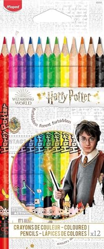 Maped – 12 Buntstifte „Harry Potter“ – ideal für den Schulanfang – im Pappetui –832053 von Maped