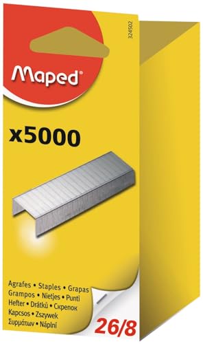 Maped 324502 0 Heftklammern 26/8, verzinkt, großpackung von Maped