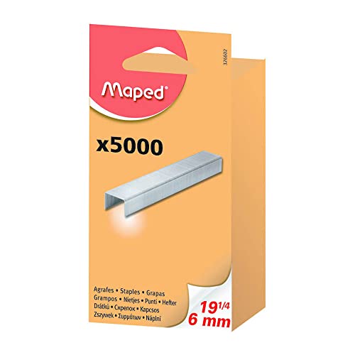 Maped 326602 Heftklammern 19 1/4, 6 mm, verzinkt, großpackung von Maped