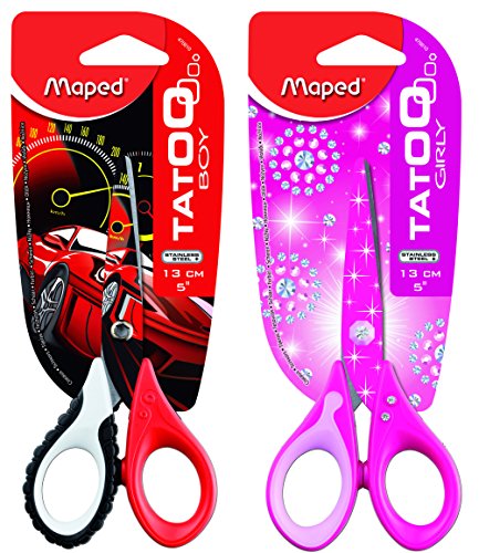 Maped 470010 - Bastel-Schere TATOO, 13cm, bedruckte Klingen, Modell sortiert Maped 470010 - Bastel-Schere TATOO, 13cm, bedruckte Klingen, Modell sortiert von Maped