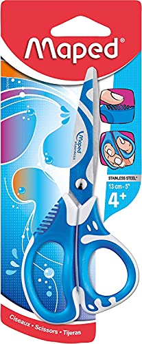 Maped - Bastel-Schere ZENOA FIT, 13 cm, ergonomische und asymetrische Griffe, abgerundete Spitze - blau, pink, orange Maped - Bastel-Schere ZENOA FIT, 13 cm, ergonomische und asymetrische Griffe, abgerundete Spitze - blau, pink, orange von Maped