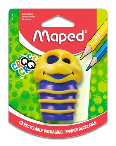 Maped - Bleistift-Anspitzer, Dosen-Anspitzer CROC CROC Raupe, für dünne und dicke Stifte - grün, gelb, pink Maped - Bleistift-Anspitzer, Dosen-Anspitzer CROC CROC Raupe, für dünne und dicke Stifte - grün, gelb, pink von Maped