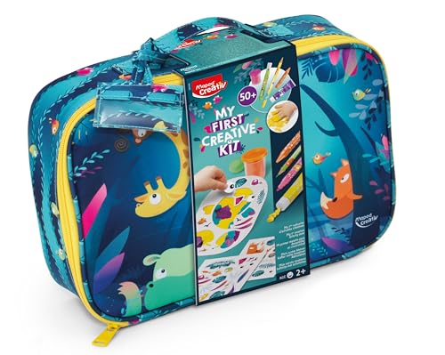 Maped CREATIV – 907059 Bastel-Koffer JUNGLE FEVER - 50-tlg. – kreative & bunte Aktivitäten – Buntstifte, Filzstifte und Kreiden Jumbo + Fingerfarben, Modelliermassen, Aufkleber, Zubehör Maped CREATIV – 907059 Bastel-Koffer JUNGLE FEVER - 50-tlg. – kreative & bunte Aktivitäten – Buntstifte, Filzstifte und Kreiden Jumbo + Fingerfarben, Modelliermassen, Aufkleber, Zubehör von Maped