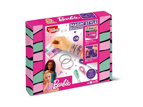 Maped CREATIV - Schmuck-Bastel-Set IMAGINE'STYLE BARBIE - angeleitetes Weben zur Herstellung von Schmuck - Aktivität zur Herstellung von 16 gewebten Armbändern, Perlen, Charms - für Kinder ab 7 Jahren Maped CREATIV - Schmuck-Bastel-Set IMAGINE'STYLE BARBIE - angeleitetes Weben zur Herstellung von Schmuck - Aktivität zur Herstellung von 16 gewebten Armbändern, Perlen, Charms - für Kinder ab 7 Jahren von Maped