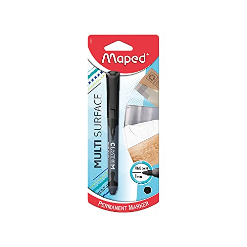 Maped Custom Permanent-Marker, dünn, 2 mm, Schwarz, 1 Stück von Maped