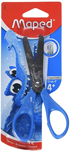 Maped Essentials Schere mit runden Spitzen, 13 cm – Kinderschere mit ergonomischen Ringen – Klingen mit Skala in cm – Schulschere ab 4 Jahren – für Kindergarten und Grundschule Maped Essentials Schere mit runden Spitzen, 13 cm – Kinderschere mit ergonomischen Ringen – Klingen mit Skala in cm – Schulschere ab 4 Jahren – für Kindergarten und Grundschule von Maped