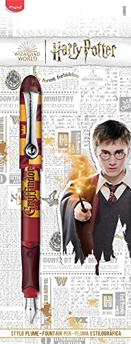 Maped - Füllfederhalter mit irridiumer Spitze, hochwertig, gleichmäßiges Schreiben, weicher Griff, dreieckig, Harry Potter von Maped