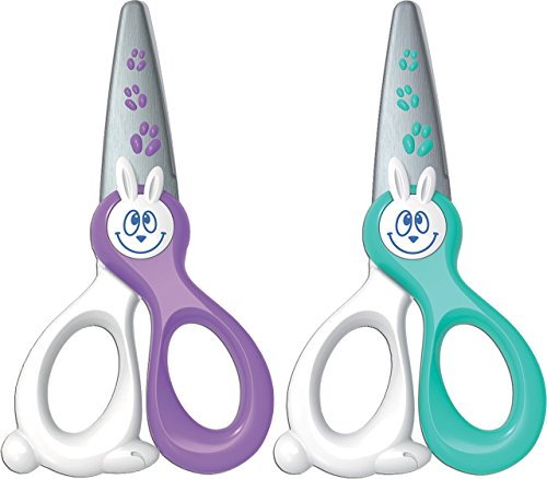 Maped Kidi Cut KinderBastelschere, 12 cm/gemischtes 2er Set (Lila + Mintgrün) von Maped