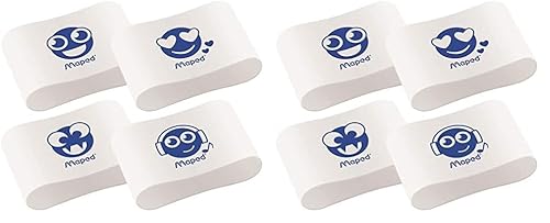 Maped M112911 - Radierer Essentials, Soft Design, PVC-frei, mini, Smiley-Motive, 1 Stück (Packung mit 2) von Maped