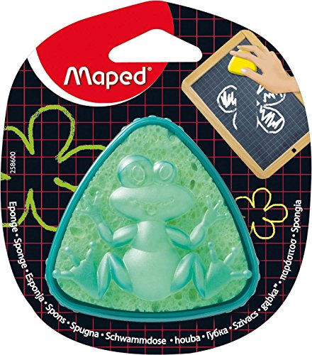 Maped M258600 - Tafelschwamm Sponge Box, dreieckige Form, grün/gelb von Maped