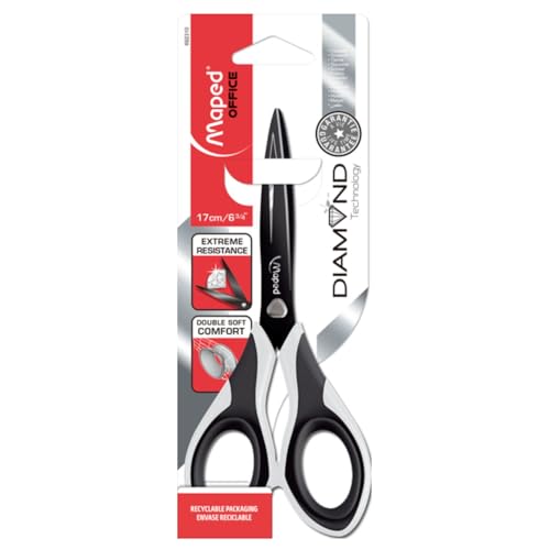 Maped M692310 - Schere Diamond, 17 cm, asymmetrisch, schwarz/weiß Maped M692310 - Schere Diamond, 17 cm, asymmetrisch, schwarz/weiß von Maped