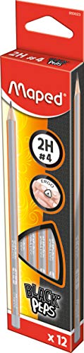 Maped M850023 Bleistift BLACK'PEPS, 2H, hellgrau/orange Maped M850023 Bleistift BLACK'PEPS, 2H, hellgrau/orange von Maped