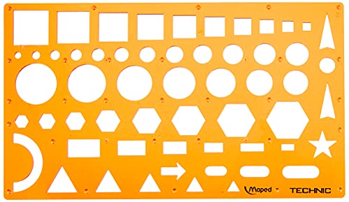 Maped 922410 Zeichenschablone Normographe Technic, orange Maped 922410 Zeichenschablone Normographe Technic, orange von Maped