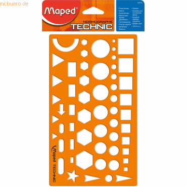 Maped Schablone Nomogramm orange-transparent von Maped