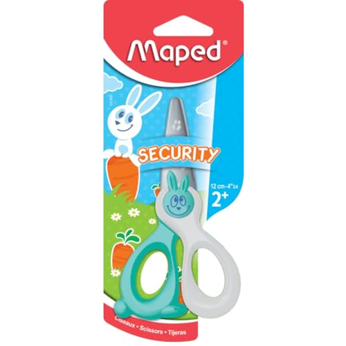 Baker Ross Maped Kidi Cut Schere, 12 cm, mit Glasfaserklingen für Kinder von Maped