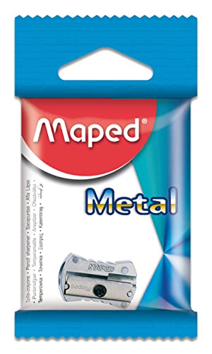Maped Spitzer 006600 – Anspitzer Handbuch (,), aus Metall grau von Maped