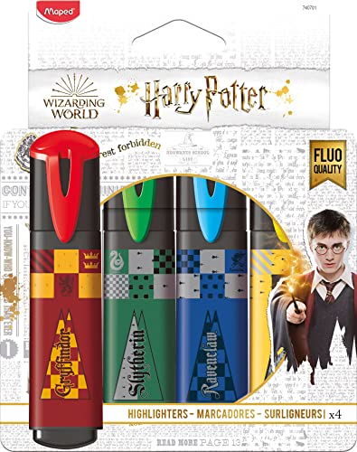 Maped - Textmarker, Markierstift HARRY POTTER - x4 Marker, Mehrfarbig, 740701 Maped - Textmarker, Markierstift HARRY POTTER - x4 Marker, Mehrfarbig, 740701 von Maped