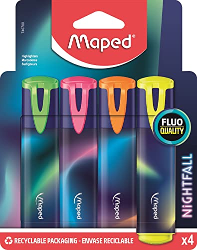 Maped - Textmarker, Markierstift NIGHTFALL - x4 Marker von Maped