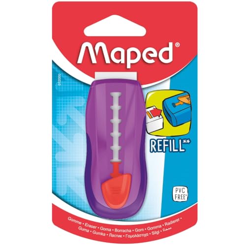 MAPED Universal Gom Stick Protected Radiergummi, nachfüllbar, Pink von Maped