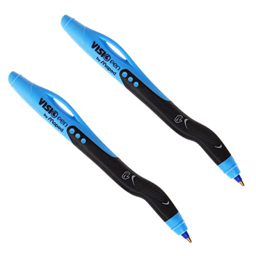 Maped Visio Kugelschreiber für Linkshänder, blaue Tinte, 4 Stück von Maped