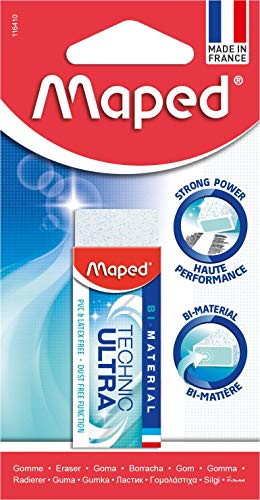 Maped - effizienter Radierer TECNIC ULTRA im Papier-Schuber, weiß-blau Maped - effizienter Radierer TECNIC ULTRA im Papier-Schuber, weiß-blau von Maped