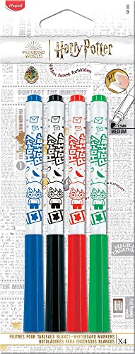 Maped - klassische, dünne Whiteboard-Marker HARRY POTTER x4-4 Farben: blau, schwarz, rot, grün - trocken abwischbar - im phantastischen HARRY POTTER Design, bunt Maped - klassische, dünne Whiteboard-Marker HARRY POTTER x4-4 Farben: blau, schwarz, rot, grün - trocken abwischbar - im phantastischen HARRY POTTER Design, bunt von Maped