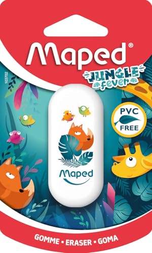 Maped - effizientes Radiergummi, Radierer JUNGLE FEVER – Dschungel-Design – ideal für Kinder Maped - effizientes Radiergummi, Radierer JUNGLE FEVER – Dschungel-Design – ideal für Kinder von Maped