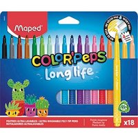 maped COLOR´PEPS LONG LIFE Filzstifte farbsortiert, 18 St. von Maped