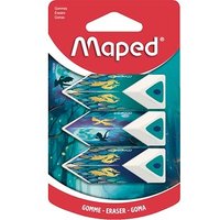 maped Radiergummis PYRAMIDE DRAGON weiß mit farbigem Querschnitt, 3 St. von Maped