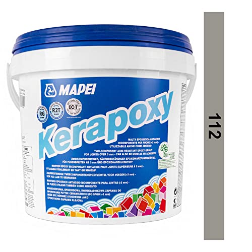 MAPEI Kerapoxy Epoxidharz Fugenmörtel für fliesen 2K 5 kg (Mittelgrau Nr 112) von Mapei