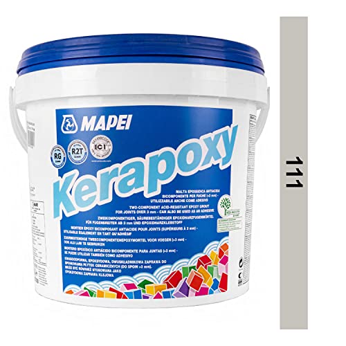 MAPEI Kerapoxy Epoxidharz Fugenmörtel für fliesen 2K 5 kg (silbergrau Nr 111) von Mapei